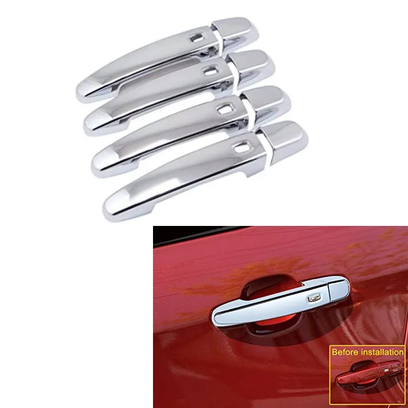 8Pcs/Set Car ABS Chrome Car Exterior Door Handles Cover Trims for Chevrolet Equinox 2017 2018 2019 Car