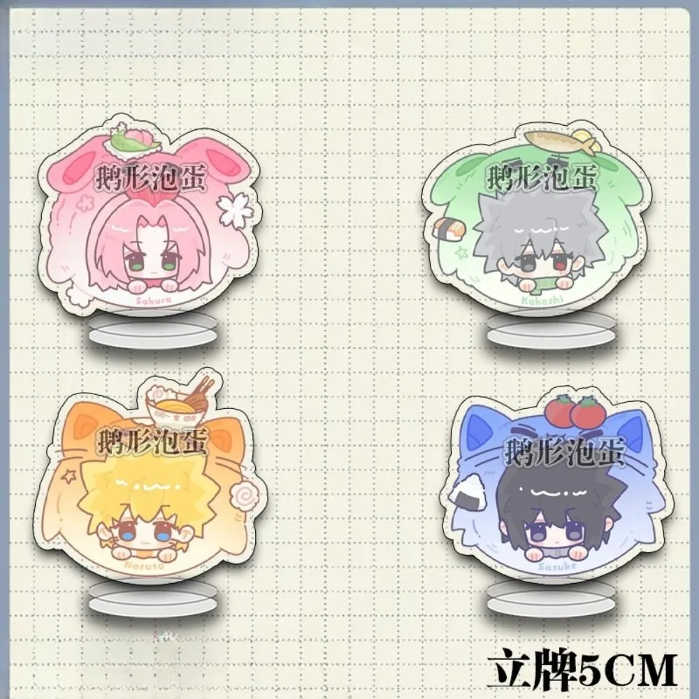 

NARUTO Acrylic Stand Figure Hatake Kakashi Uzumaki Naruto Anime Peripherals Cute Cartoon Q Version Originality Desktop Ornament