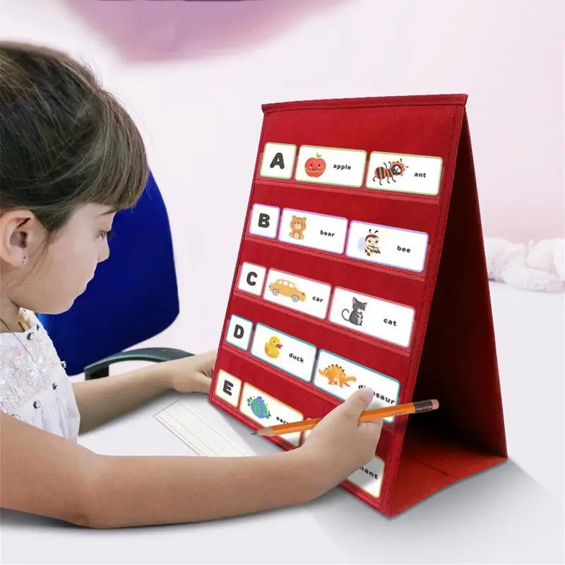 Imagem -03 - Self-standing Desktop Pocket Chart Classroom Jobs Table Top Suporte Portátil para Classe