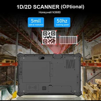 IN STOCK Fingerprint Industrial Rugged Tablet 10.1 Inch Win11 Sunlight Readable Big Battery 1920*1200 Tablet PC USB 3.0 Waterpro