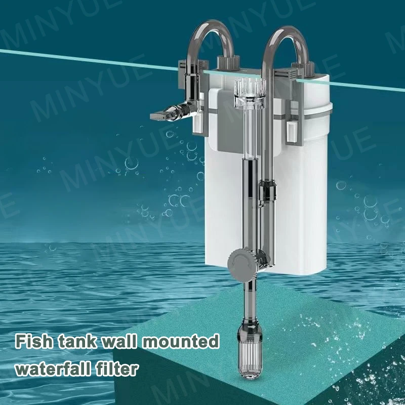 Aquarium Fish Tank Filter Wall Mounted Filter Bucket Aquarium Tank Waterfall External Water Purification Circulating Filter