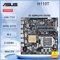 Asus H110T Mini ITX Motherboard LGA 1151 DDR4 32GB M.2 support Core i3-6300 Core i5-6400 Core i5-7400 Core i7-7700 cpu