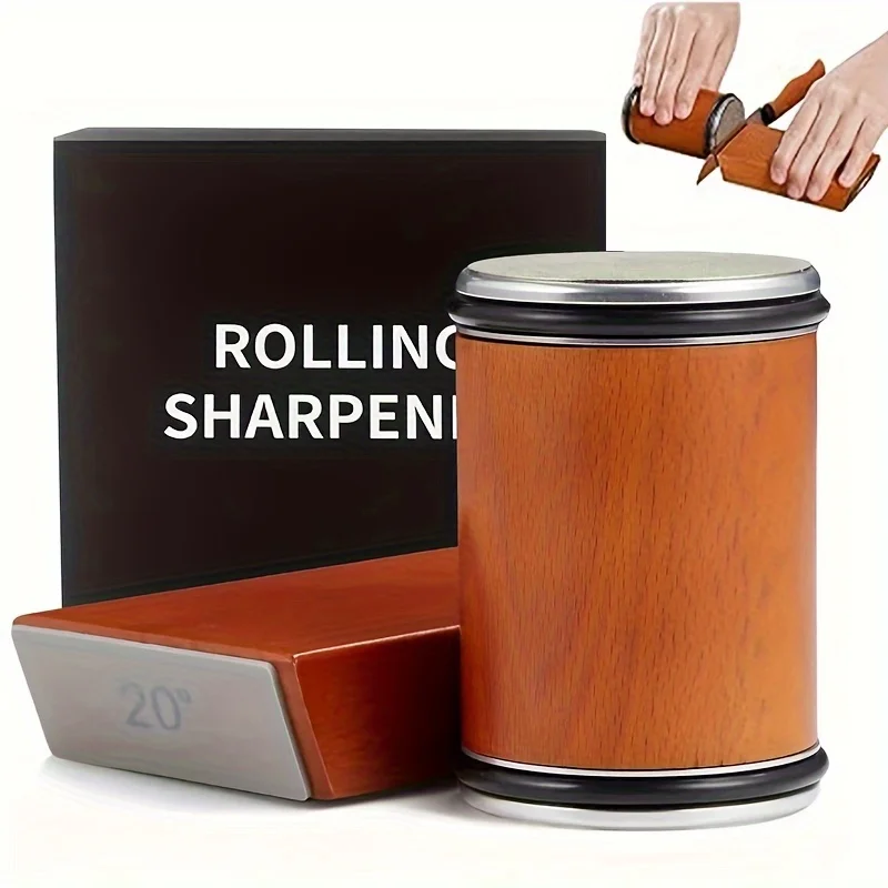 Rolling Sharpening Set  Adjustable 20° Angle,  , No Electricity Required - Perfect for Kitchen Knives Knife angle guide Edc