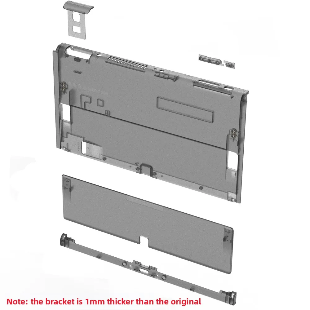 Console Back Plate Replacement Housing Shell for Switch OLED Console with Kickstand，Plastic material, 1mm thicker than original