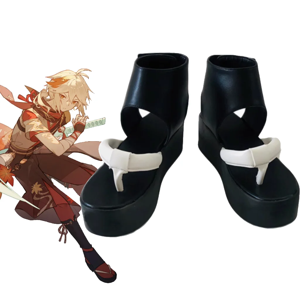 

Genshin Impact Cosplay Kaedehara Kazuha Cosplay Shoes Men Platform Sandals Summer Comic Con Shoes Halloween Disguies Party Props