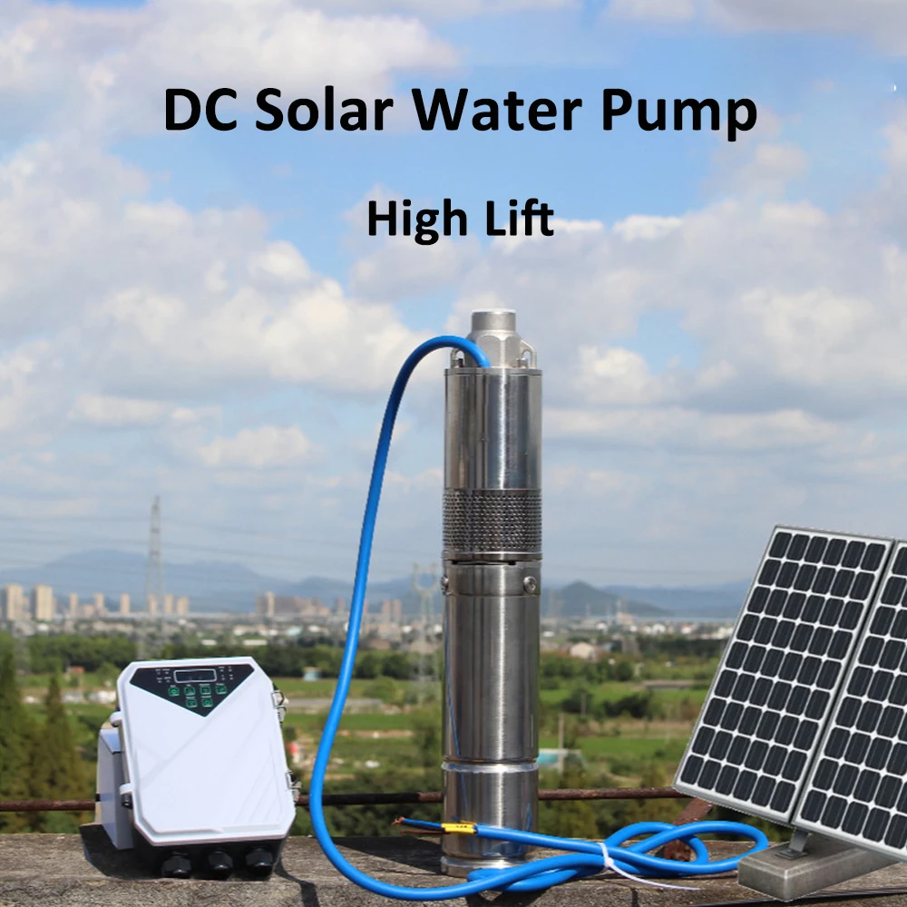 Automatic Water Sprinkler System 3 Inch DC Solar Deep Well Pump Self-Priming Irrigation Solar Submersible Water Pump