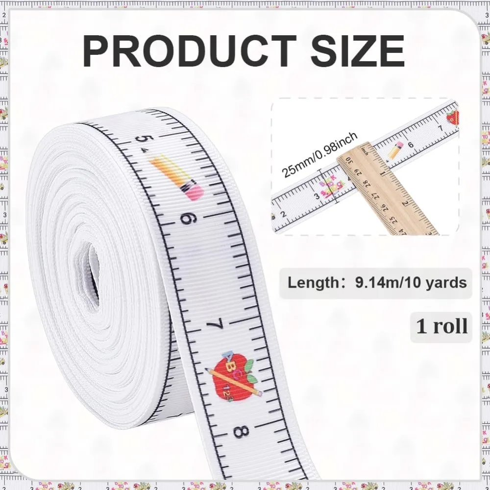 10 Yards Back to School Ribbon, 1