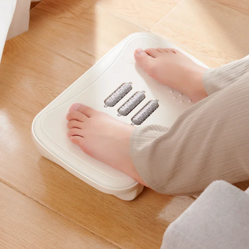 Portable Under Desk Foot Rest - Ergonomic Foot Stool with Massage Rollers for Home Office Work, Fast Shipping image 6