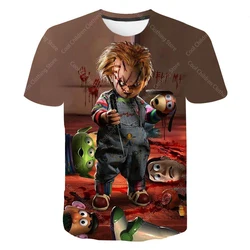 Summer Kawaii Toy Story Chucky T-shirt Girls Boys Children's Cartoon Anime Pattern Girls Boys Fashion Parent-Child Clothing