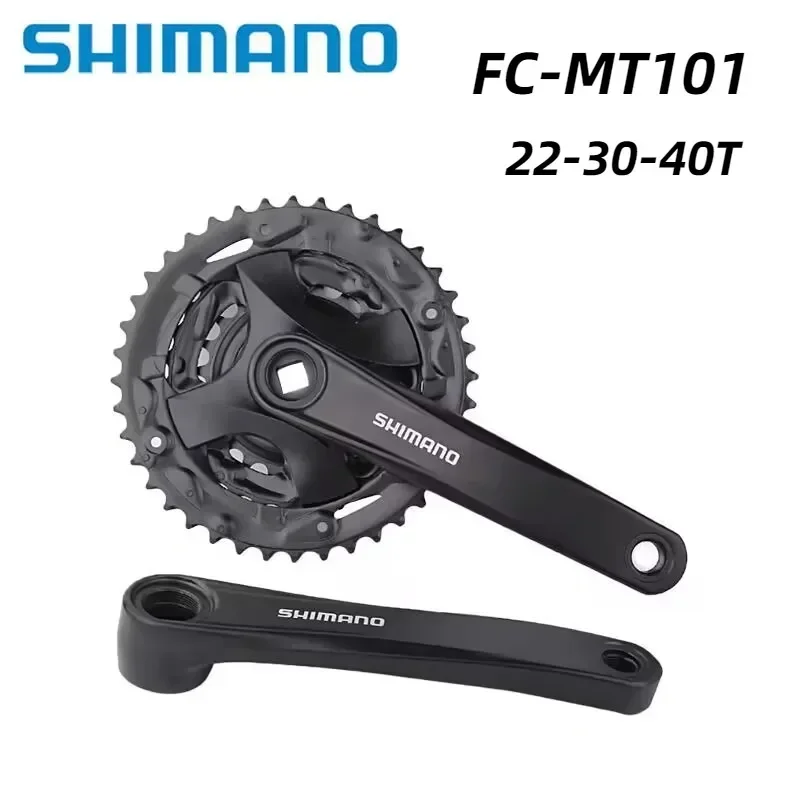 Shimano Mountain Bike Fc-mt101 Crank Chainwheel 9-speed 27-speed Curved Handlebar Group 36t 40t 170mm Chainwheel