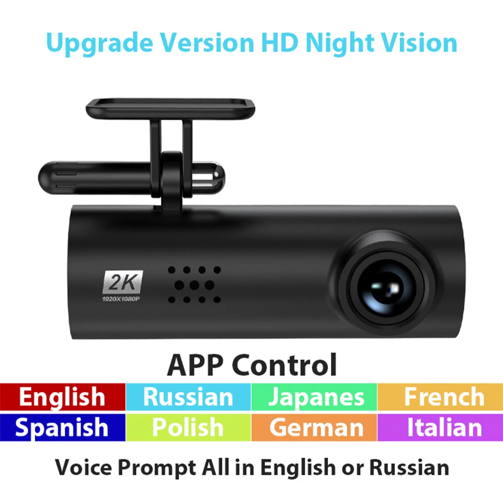 

1080P Dash Camera for car Wi-Fi Video Recorder HD Night Vision Large F2.2 Aperture Full-Wave 170 °Wide-Angle Lens Car Recorder