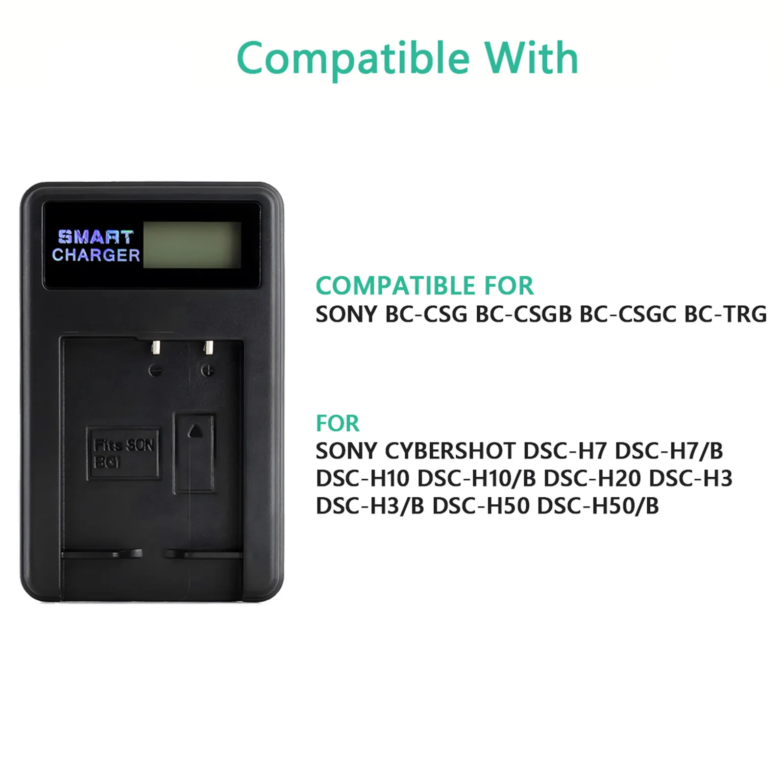 Carregador USB para Sony Cyber-shot, LCD, NP-BG1, NP BG1, DSC-W120, W150, W220, DSC-H3, H7, H9, H10, H20, H50, H55, H70, DSC-HX5V