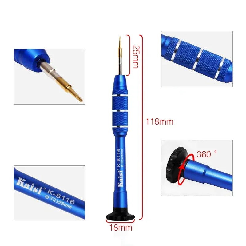 Kaisi 0.6mm 1.5mm 2.0mm Y Tip Triwing Screwdriver for Nintendo Switch JoyCon for iPhone for Samsung Gear S3 Smartwatch Repair