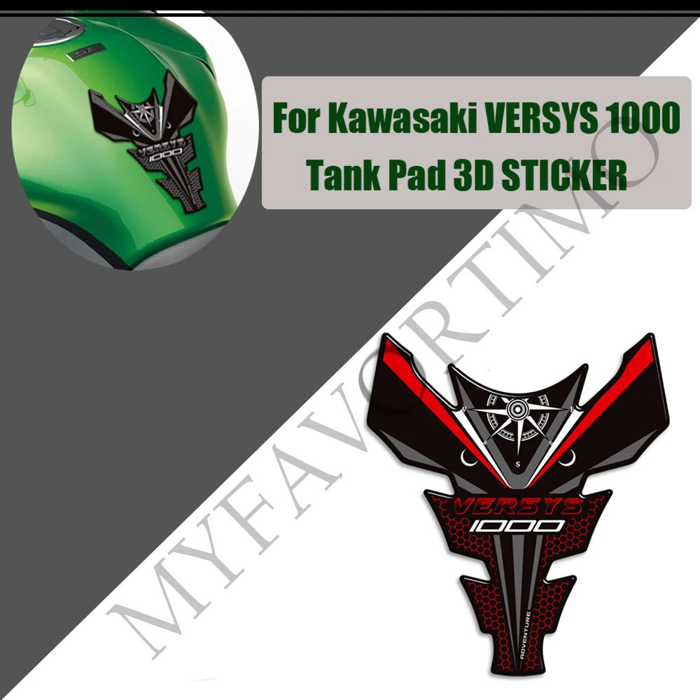 For Kawasaki VERSYS 1000 SE LT Side Gas Fuel Oil Kit Knee 3D waterproof Stickers Decals Protector Tank Pad