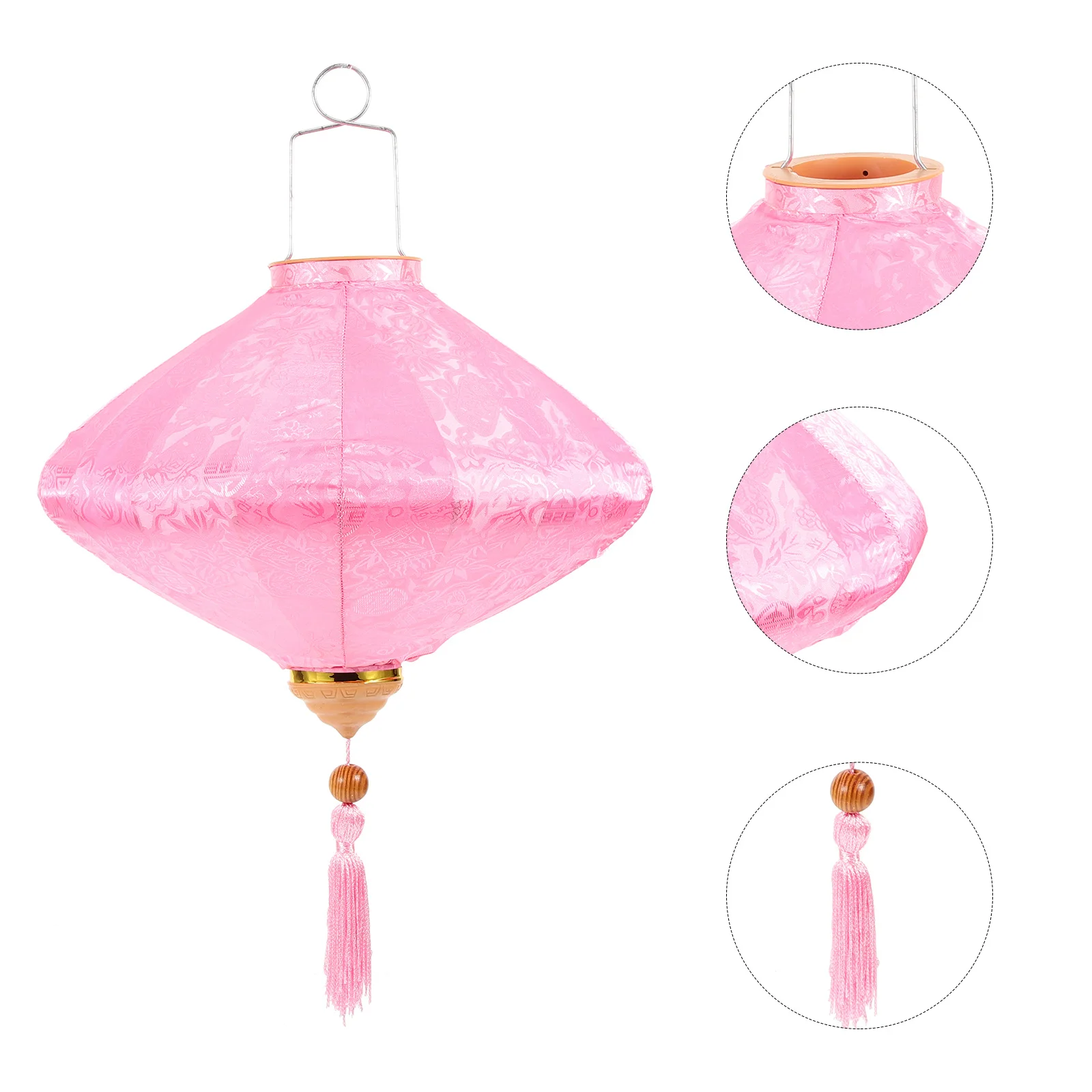 

Large Red Hanging Lantern Floral Pattern Delicate Decorative Lantern Lightweight for Festival Party Wedding Indoor Outdoor Decor