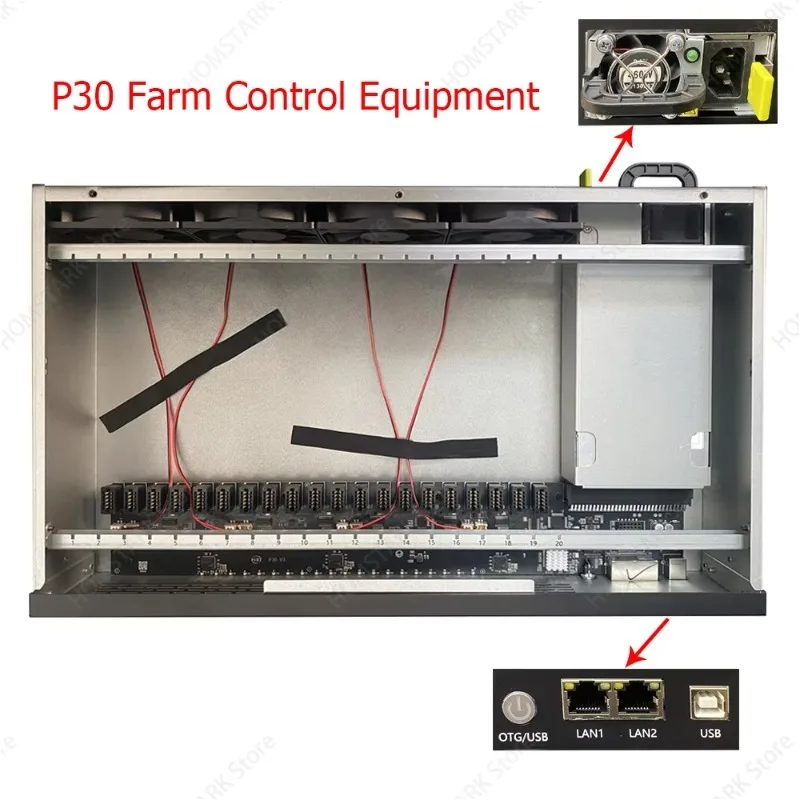 P30 Phone‑FarmServer Chassis,MainboardControl Device forMulti‑Board Unified‑Group‑ControlBulk‑Operation Host Equipment Accessory