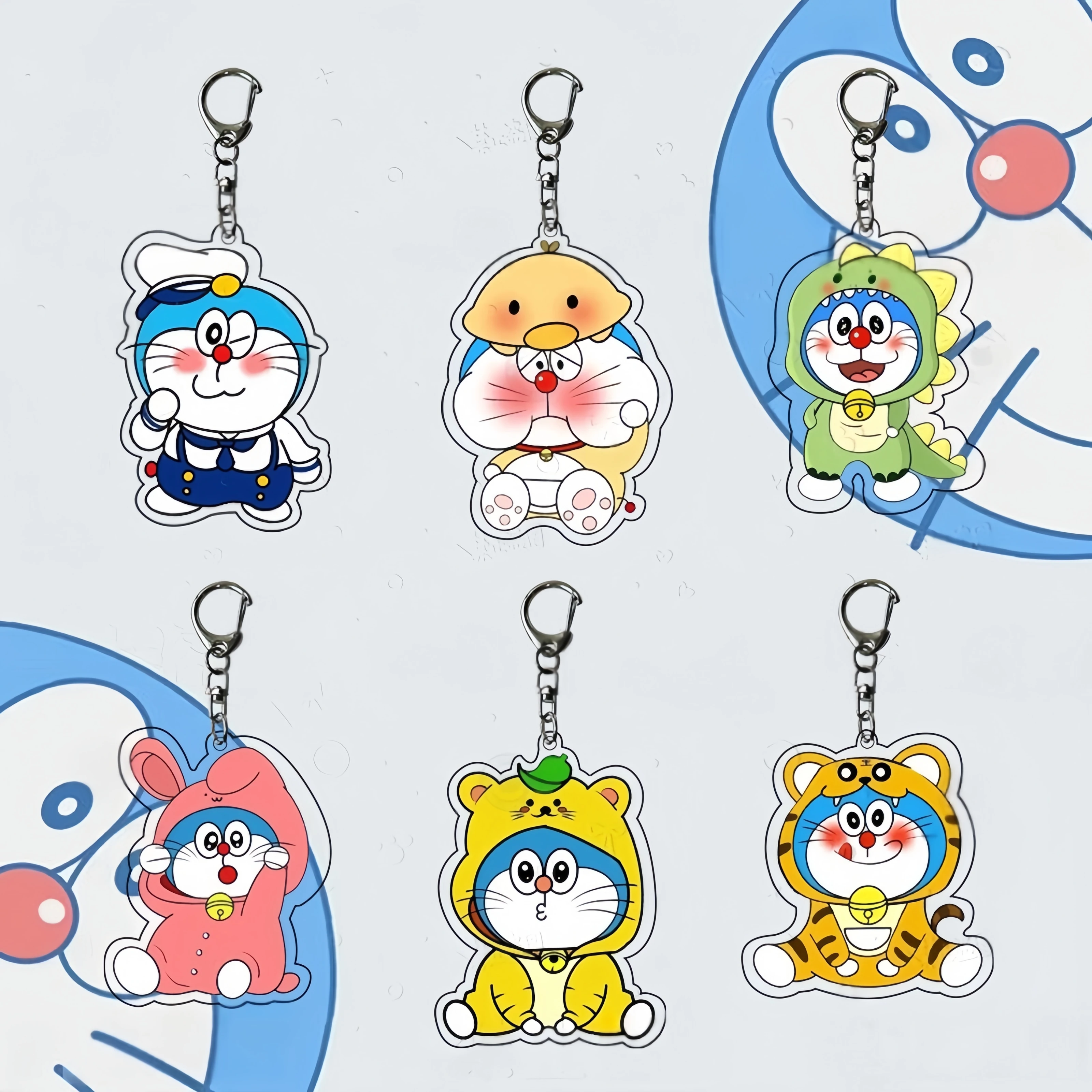 

Doraemon Acrylic Keychain Lovely Bag Charm Pendant Gift Fans Fun Key Chain Creative Llavero Fashion Children New Souvenir Cute