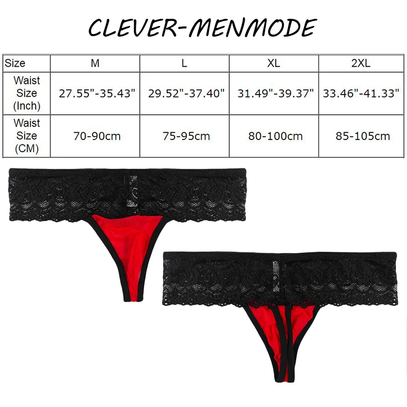 Men’s Sexy Ultra-Thin Sheer Mesh Lace Thong Porn Transparent Mesh Low Rise Cutout Mini Panties Men Exposed Hips Exotic Lingerie