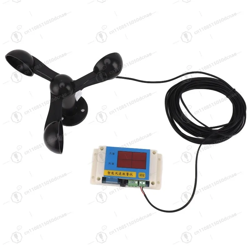 USB 5V Tower Crane Anemometer 3 Fan Blades High Accuracy 2 12 Level Wind Speed Alarm for Outdoor