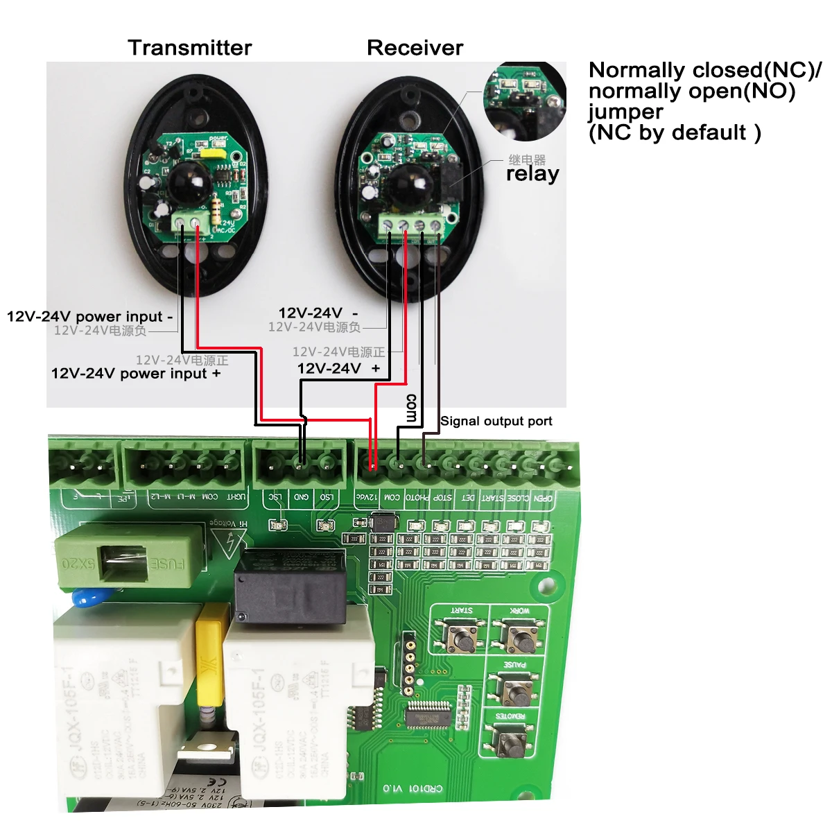 220VAC 110VAC Sliding Gate Opener Motor Board Electronic Card Controller Pcb With Optional Remote Control