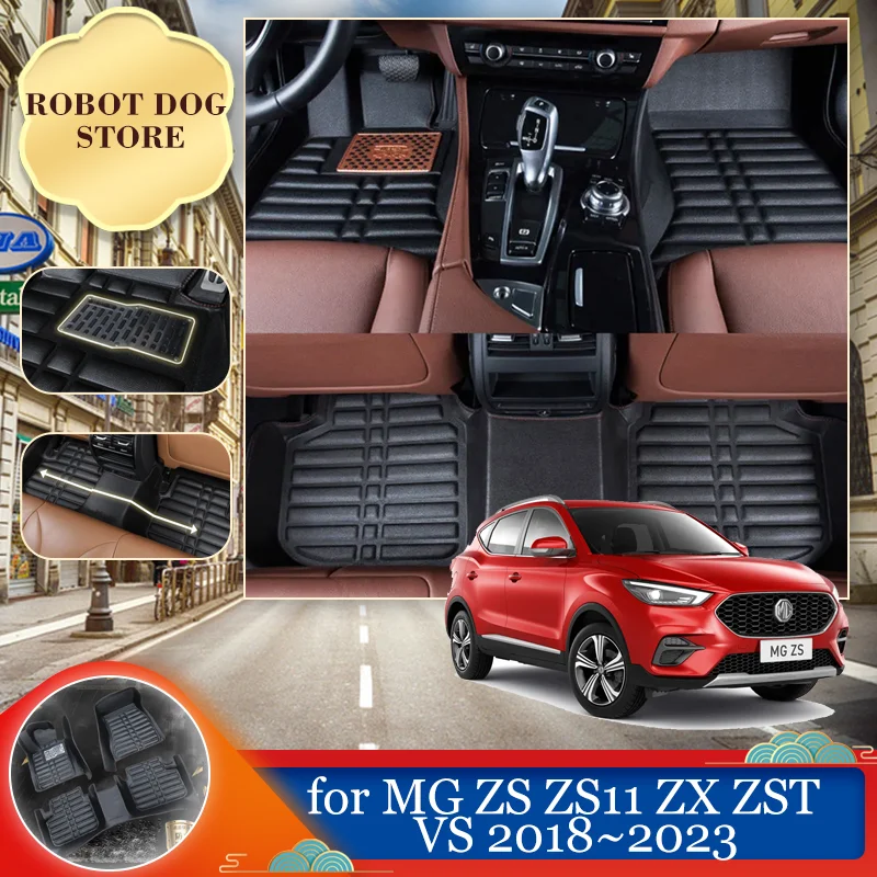 

Car Leather Floor Mat for MG ZS ZS11 ZX ZST VS 2018~2023 2019 Foot Interior Liner Carpet Waterproof Pad Custom Rug Accessories