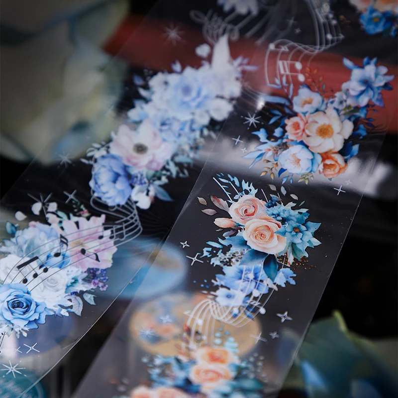 Mr. Paper 2Style 3Rolls/book Note Flower Cluster Theme PET Tape DIY Handbook Material Creative Decorative Tape