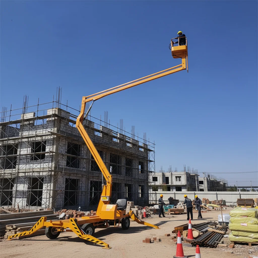 YG Customized China 10m Portable Hydraulic Electric Towable Boom Lift