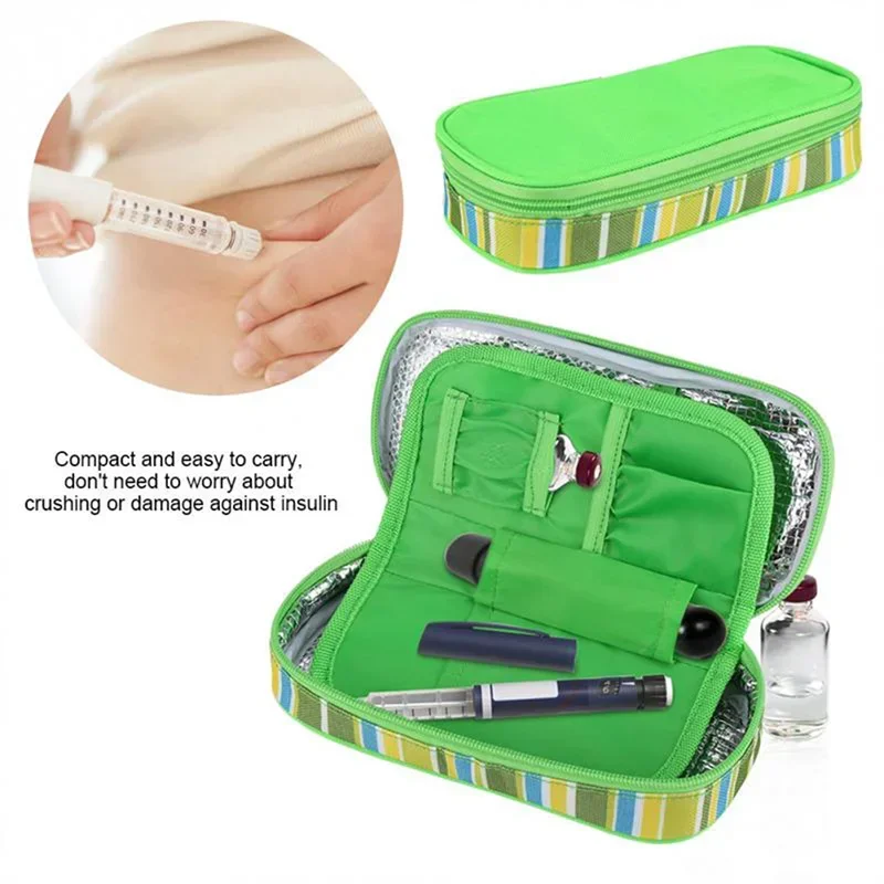 Thermal Insulated Diabetic Pocket Insulin Cooling Bag Without Gel Pill Protector Medicla Cooler Drug Freezer for Diabetes