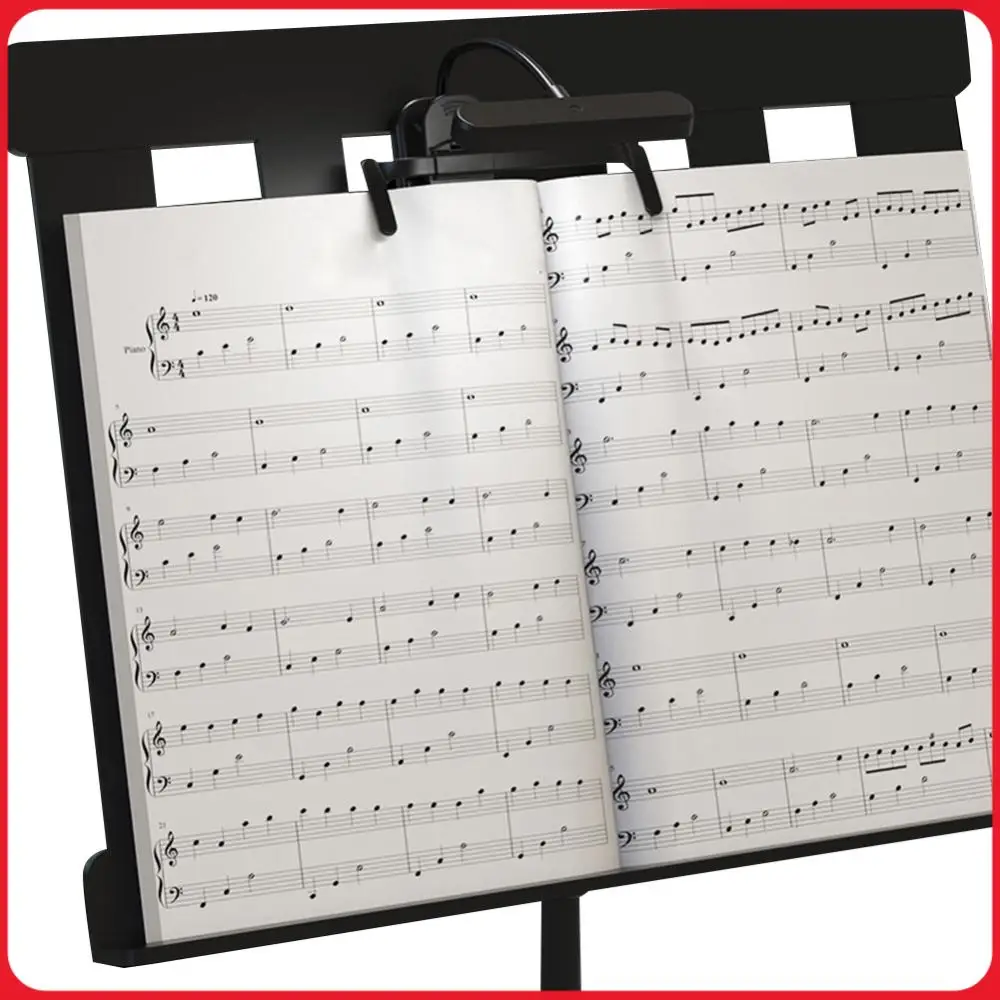 

Светодиодная лампа для пюпитра с гибким креплением, настольная лампа для чтения с бесступенчатой регулировкой яркости, лампа-прищепка для книг для дома и офиса