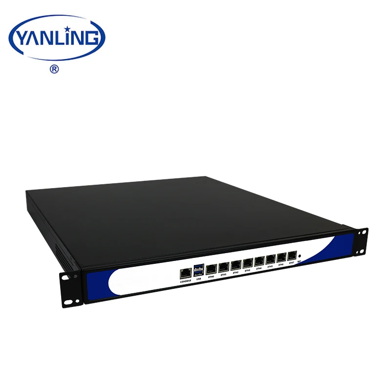 1U Pfsense DNS Server With Core I5/i7 Processor 8* Intel GLAN 4* Fiber Optic Port 2* PCIe Port In-Stock