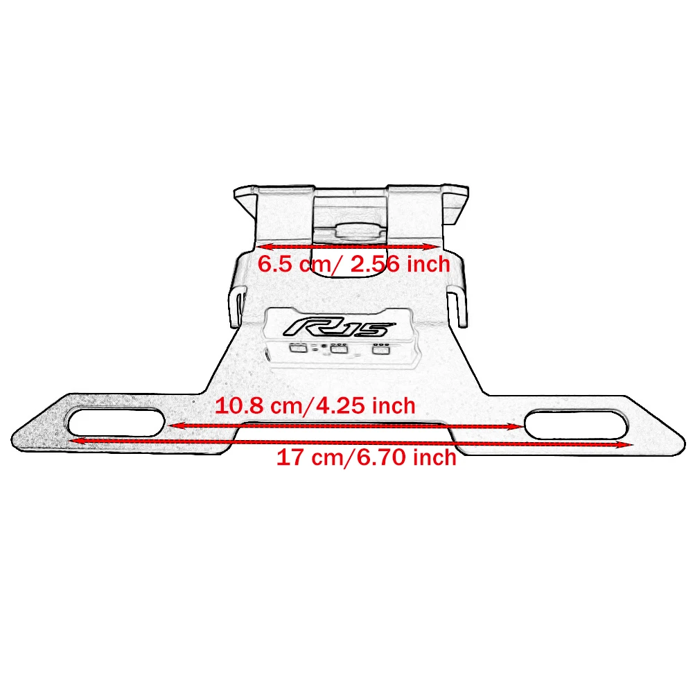 Motocykl Tail Tidy Fender tylne wsparcie wspornik tablicy rejestracyjnej rama ze światłem Led dla Yamaha YZF R15 YZFR15 V3 2017-2021