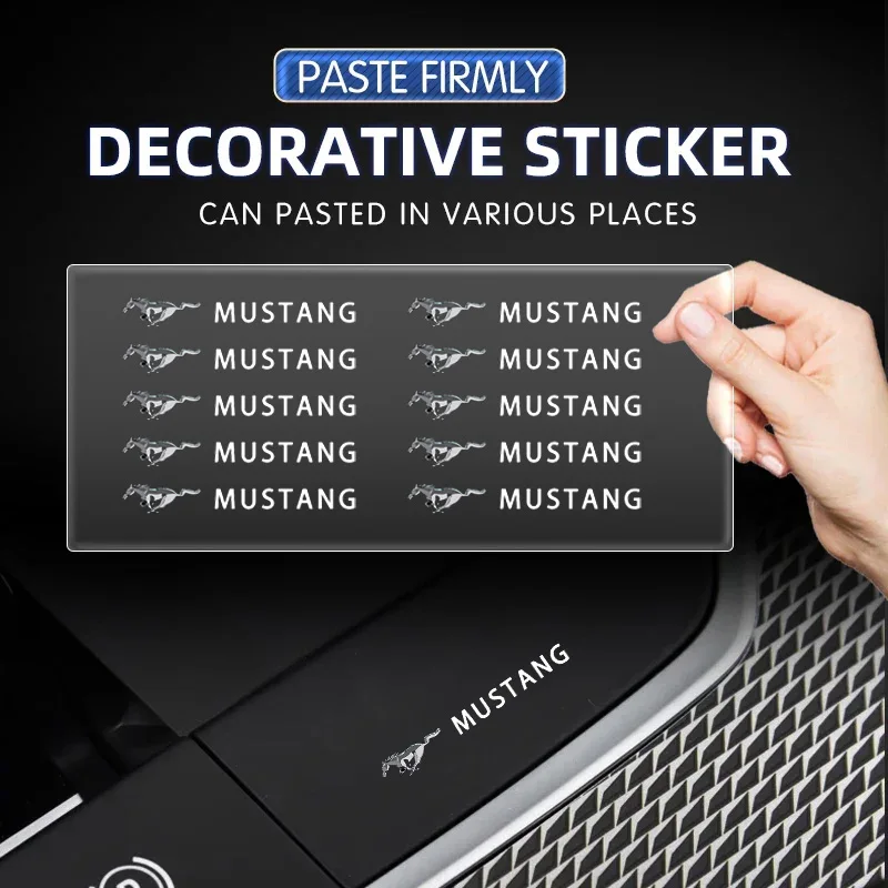 New Car Interior Sticker Central control Decals Emblem Badge For Ford Mustang Universal Big Size Mustang Shelby GT Car Styling