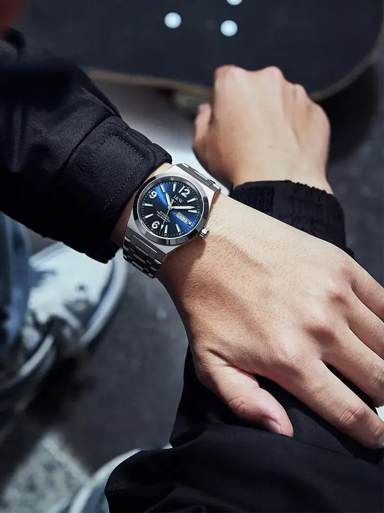 IW كرنفال الحركة التلقائية ساعات المعصم الميكانيكية اكسسوارات فاخرة للرجال الياقوت مرآة مقاوم للماء ساعة مضيئة الذكور