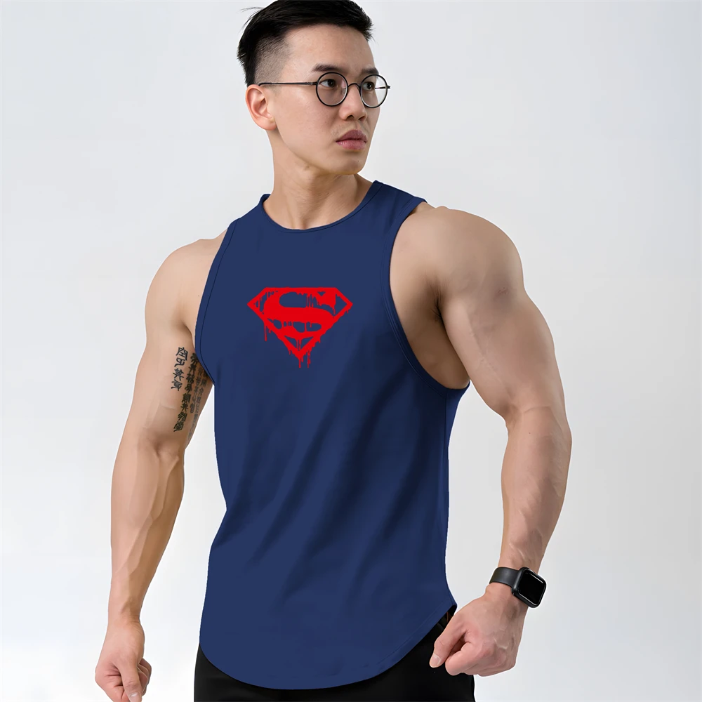 Men Tank Tops Workout Running Fitness Sportswear Summer Clothing For Men Basketball Gym Vest Quick-drying Sleeveless T Shirt