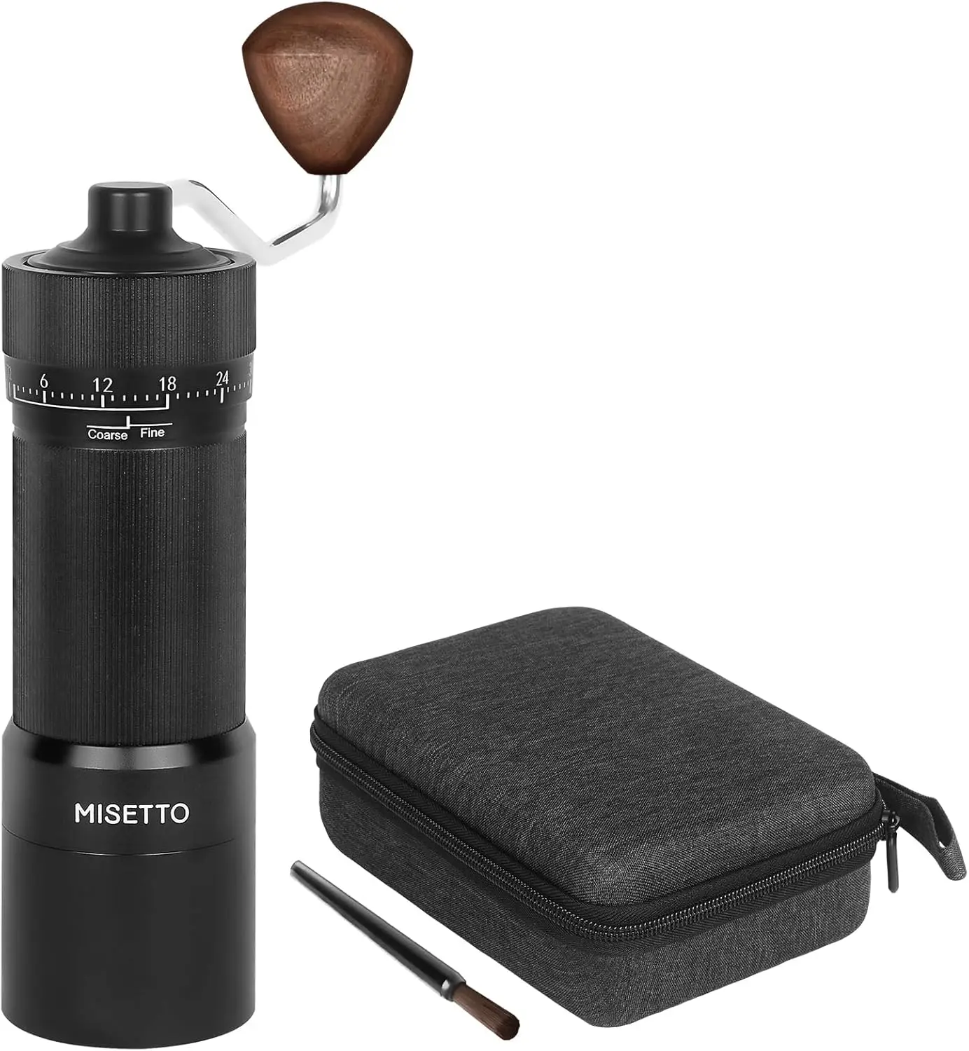 

Manual Coffee Grinder with CNC Stainless Steel Conical Burr, Adjustable Settings for French Press and Pour Over