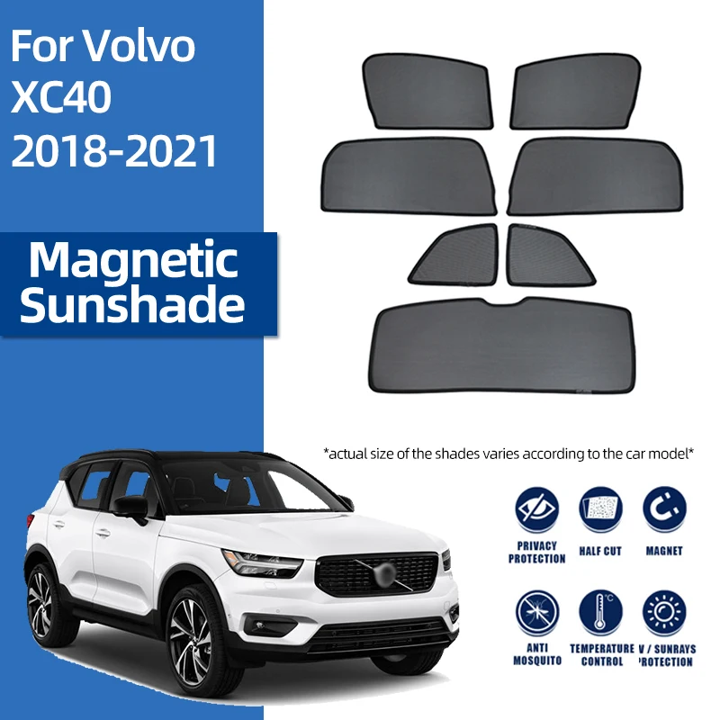 

For Volvo XC40 SUV 2018-2024 XC 40 Car Sunshade Shield Front Windshield Frame Curtain Rear Side Baby Window Sun Shade Visor