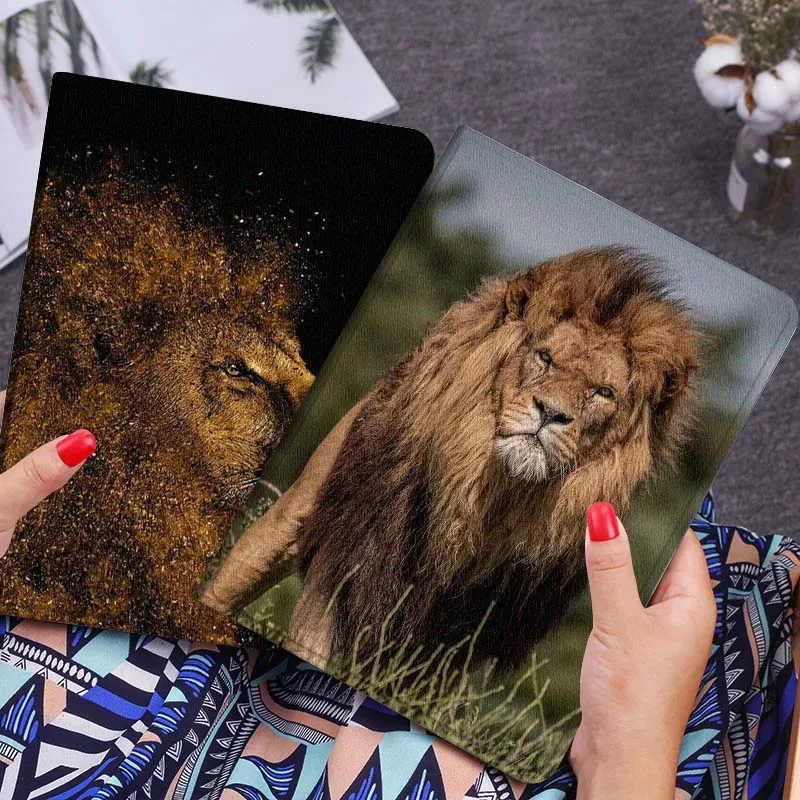

Male Lion Portrait Gift Tablet Case For Lenovo Xiaoxin Legion Pad Tab Pro GT Y700 Gen4 2 11 P11 M10 K10 3rd Plus Gen