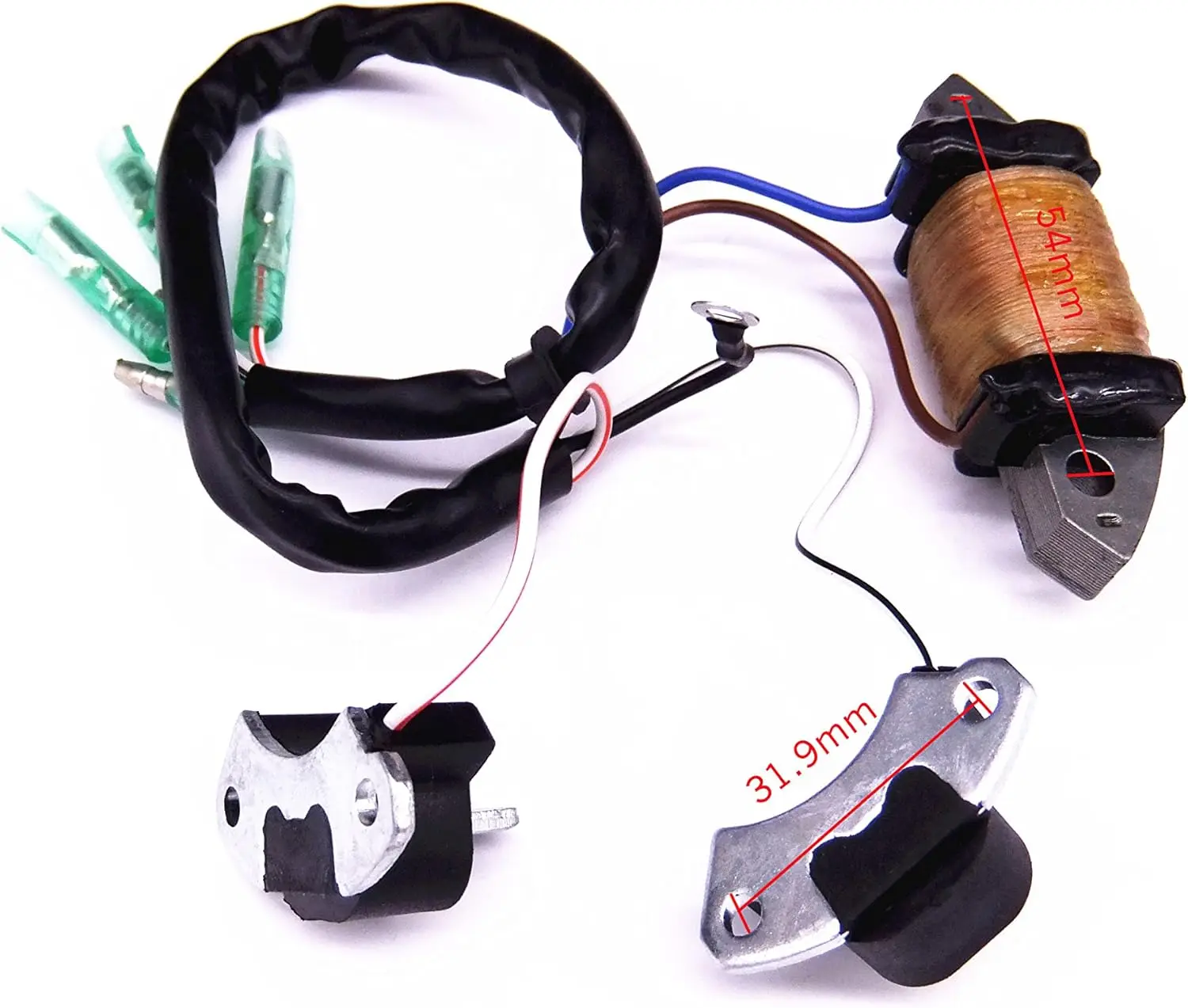 69P-85541-09 Charge Coil and 61N-85543-09 & 61N-85543-19 Pulser Coil for Yamaha C 25HP 30HP 2-Stroke Outboard Engine E25B E30H