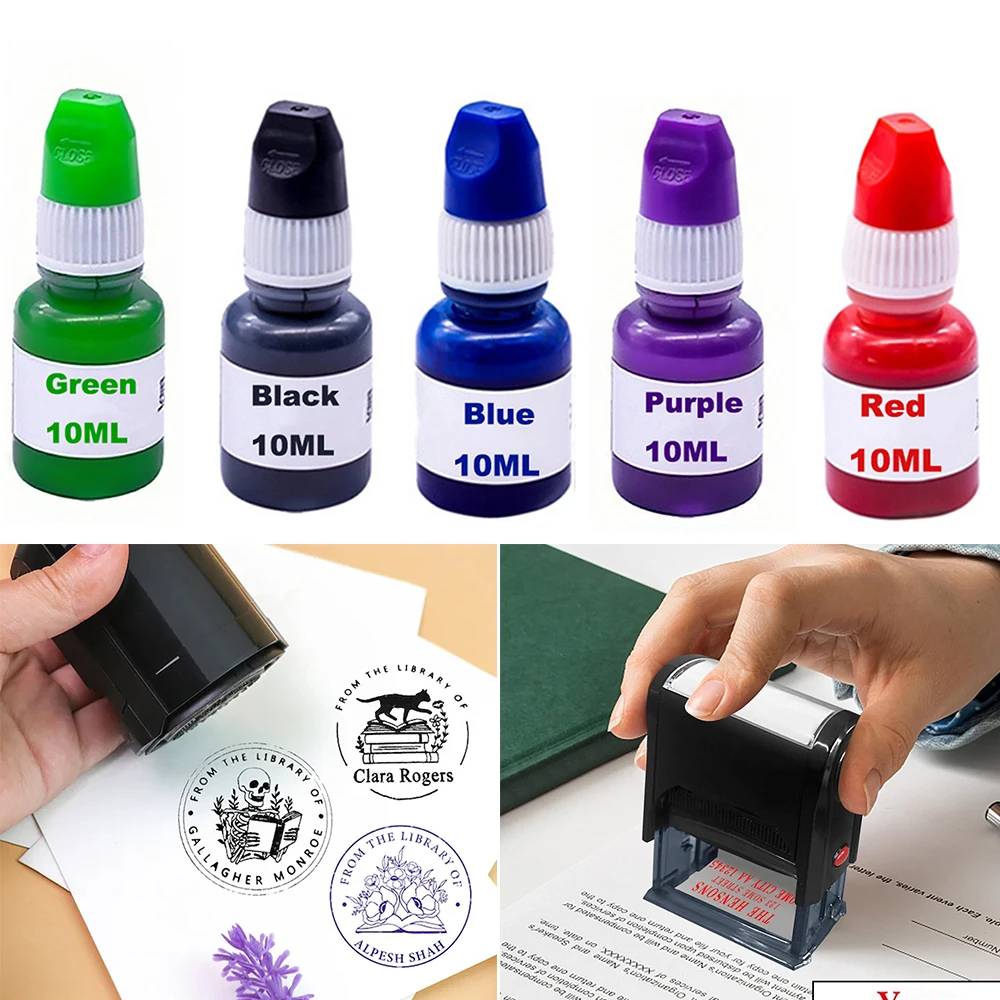 10Ml Fai Da Te Inkpad Auto Ining Timbro Ricarica Di Inchiostro Per La Luce Ultravioletta Confidentialità Luce Uv Timbro Inchiostrante Nome Affari Timbro Timbro Timbro Timbro