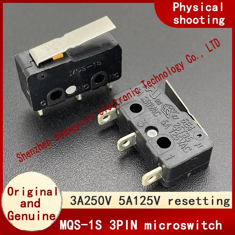 

3-контактная кнопка сброса хода Световая контактная кнопка 3A250V 5A125V Аутентичная сертификация Микропереключатель MQS-1S с ручкой