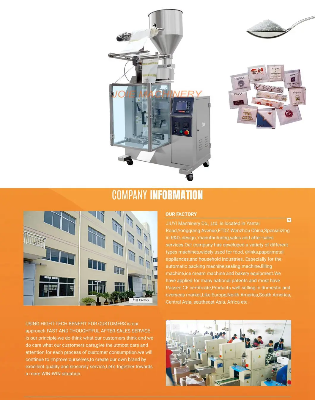 Automatic Packaging Machine Single Lane 1g 5g 7g 10g Stick Sugar Packing Machine/Coffee Powder Stick Filling and Sealing