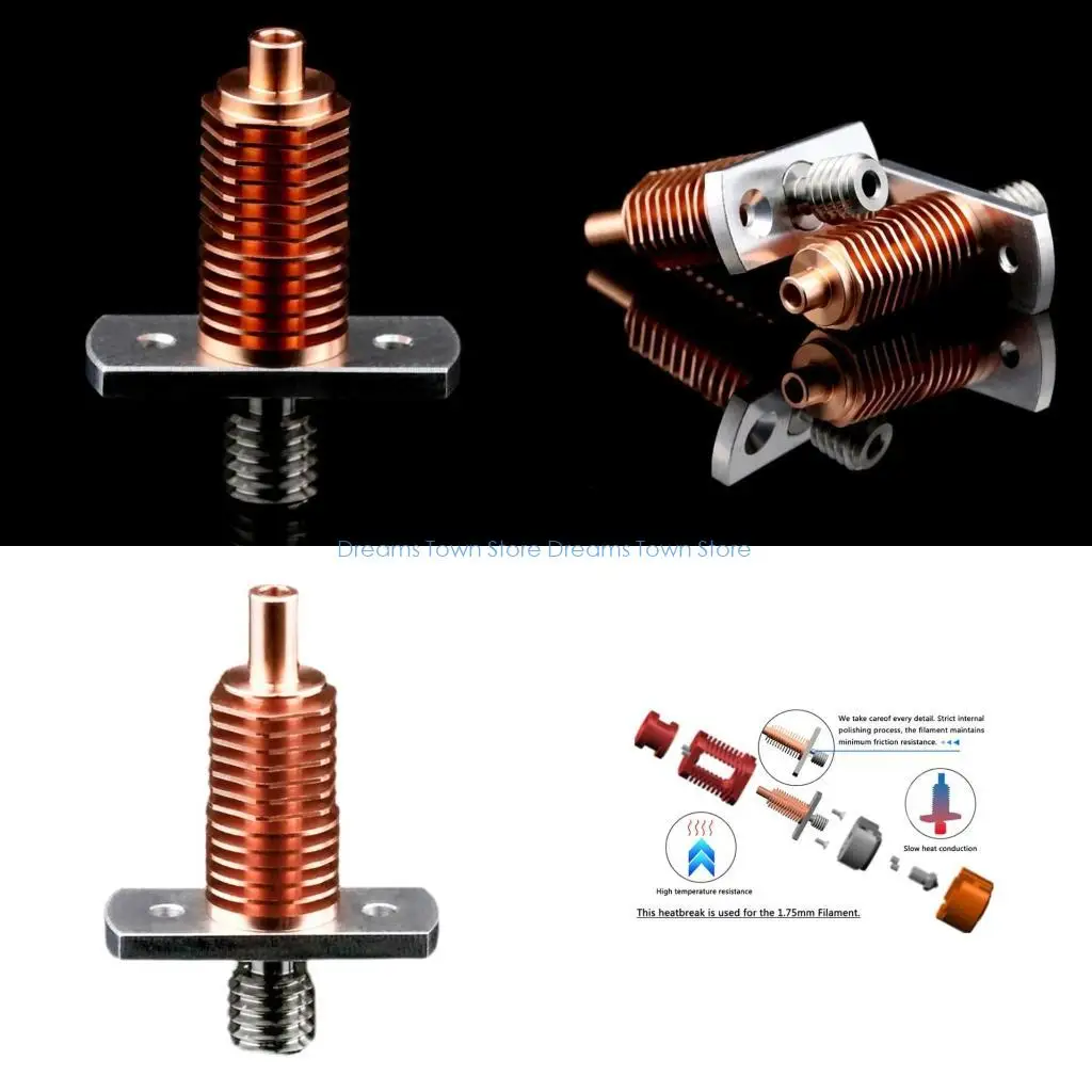 

HX6A Heatbreak All Metal Smooth Upgraded Throat Nozzle for Red V5 K1 3D Printer Hotend Replacement Accessory