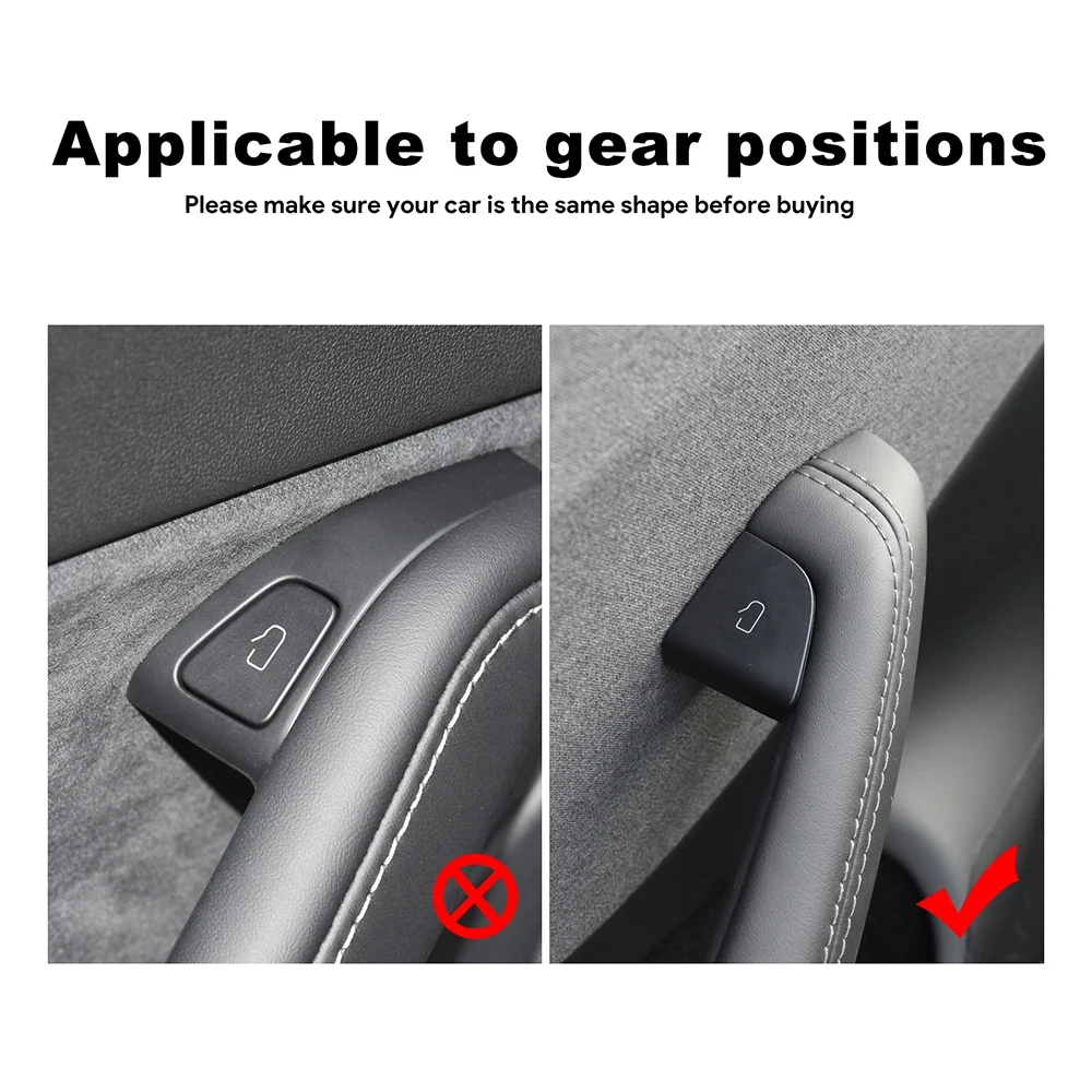 KUNGKIC for Tesla Model 3 Highland 2024-Up  Italian Top Suede Door Switch Patch Trim Cover Protection Decoration Car Accessories