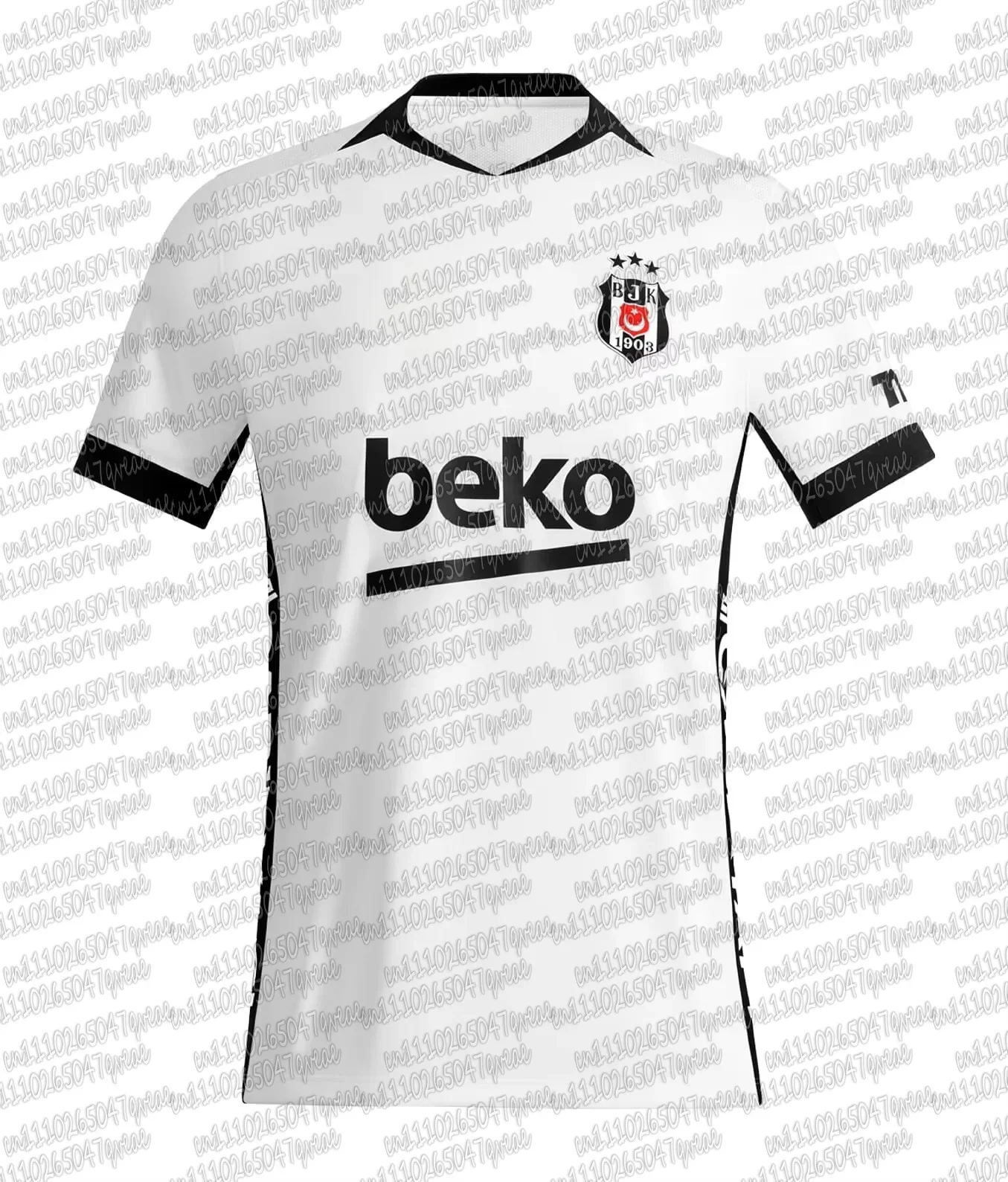2026-2027 Besiktas Fußballtrikot Kurzarm Türkische Superliga Fußballtrikot Herren Fan-Sportuniform Familien-Set – Detail 5