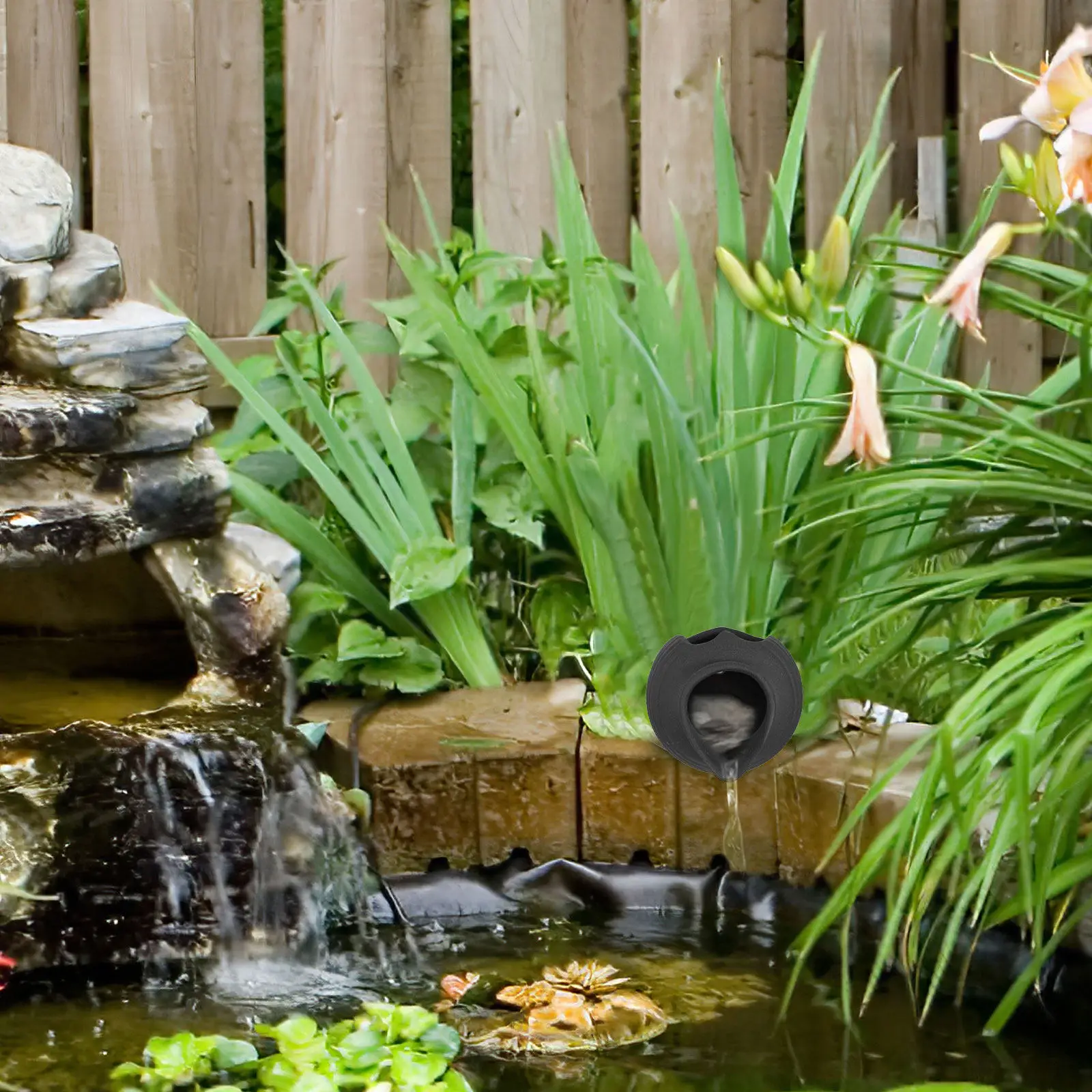 

Керамический фонтан с циркуляцией воды для сада и ландшафтного дизайна, декоративный элемент с эффективным потоком воды