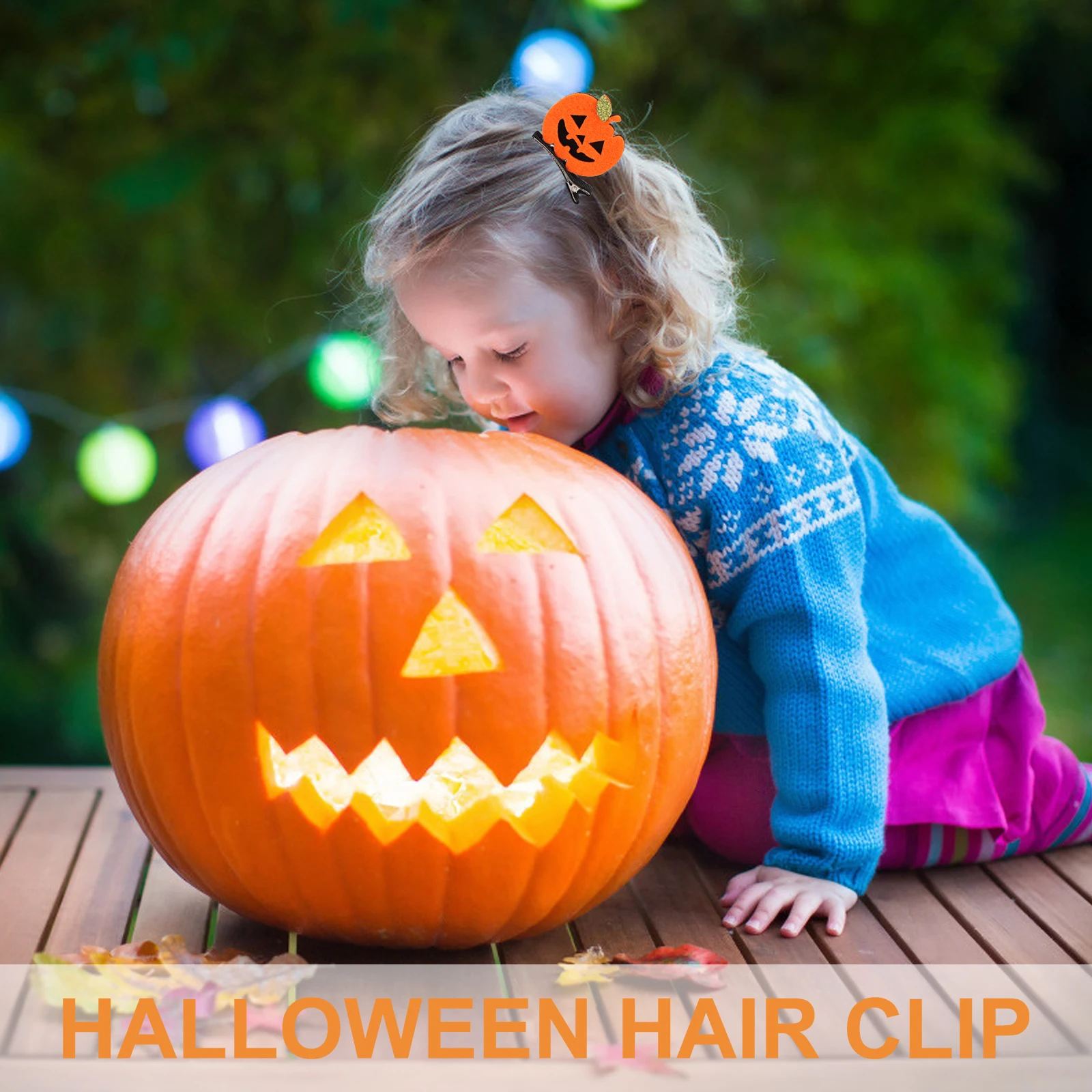 

6pcs Halloween Hair Clips Pumpkin Hairpins Lightweight Durable Comfortable Party Accessories Ghost Bat Headdress Cosplay Witch