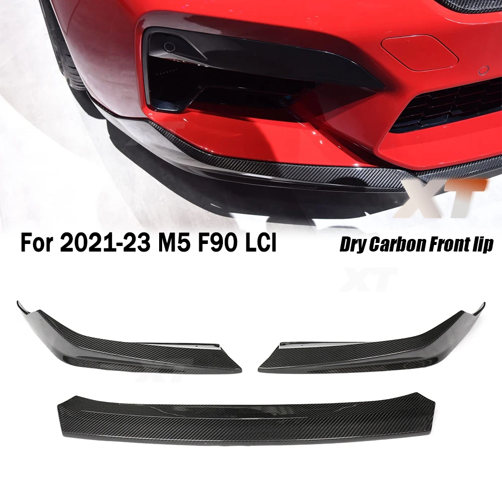MP Style For BMW 2021-23 F90 M5 LCI Dry Carbon Fiber Front Lip Scoop Splitter Bumper Diffuser Body Kits Forged