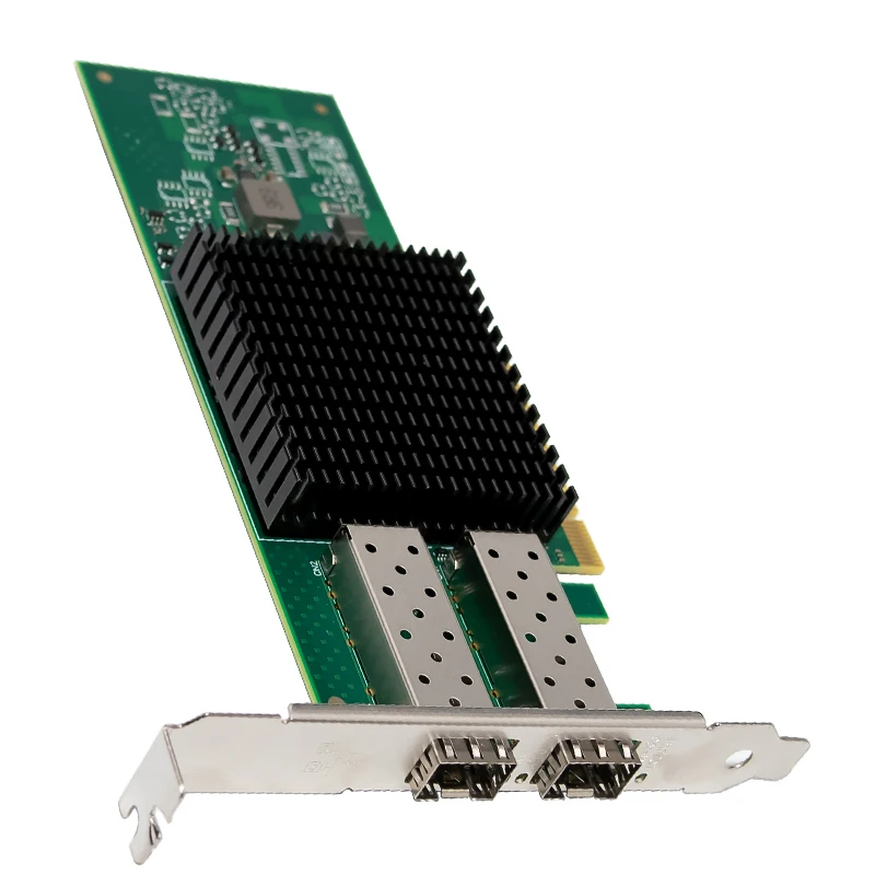 BCM57412 2-Port 10G SFP+ PCIe Fiber Network Card Industrial-Grade Server NIC for Synology NAS, Workstations Traffic Aggregation