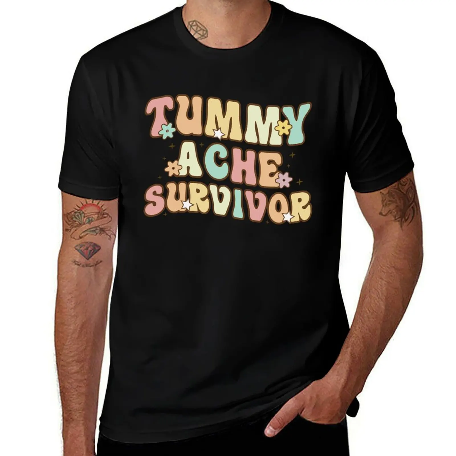 

Tummy Ache Survivor shirt T-Shirt t shirt custom print cotton t shirt man T-Shirt