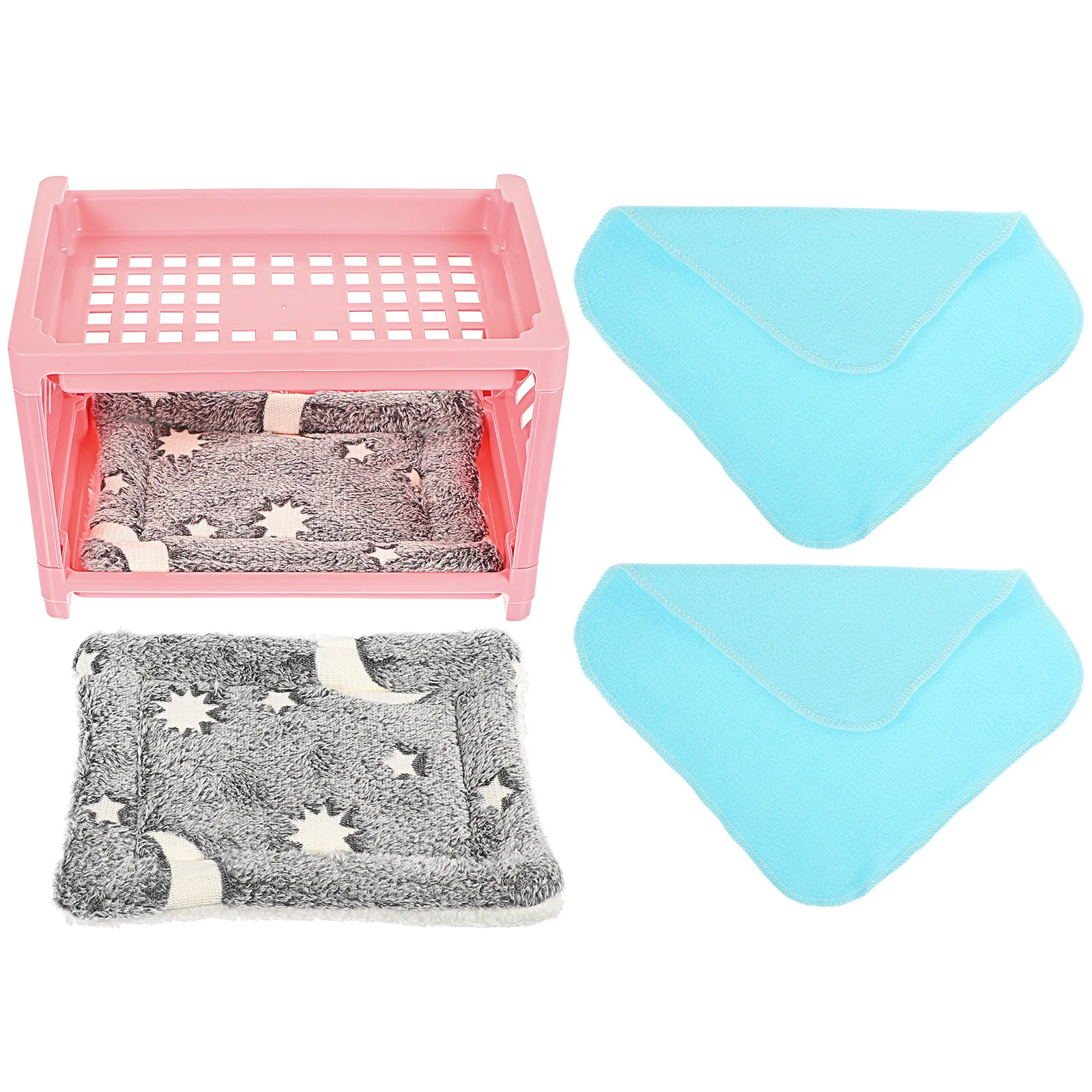 

1Set Double-Layer Hamster Bed Multi-Function Bunny Accessories Comfortable Home Decoration Easy Cleaning Hamster Bed